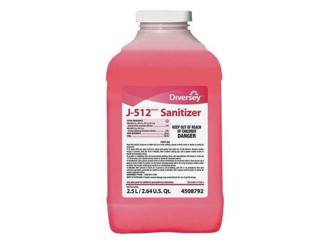 DIVERSEY 5756034 J-512 Sanitizer, 2.5 L, Quaternary, PK 2 - Newegg.com