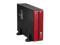 XION XON-710P_RD Black with Glossy Red Front Bazel Steel Micro ATX / Mini ITX Slim Desktop Computer Case 300W Power Supply
