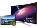 Samsung UN55JS9000 55" Class Curved 4K Ultra 3D Smart LED HDTV + Samsung UN32J4000 32" Class LED HDTV