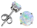 0.80 cttw Original Star K(TM) Round 7mm Created Opal Earring Studs