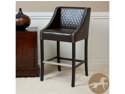 Christopher Knight Home Milano Brown Quilted Leather Bar Stool