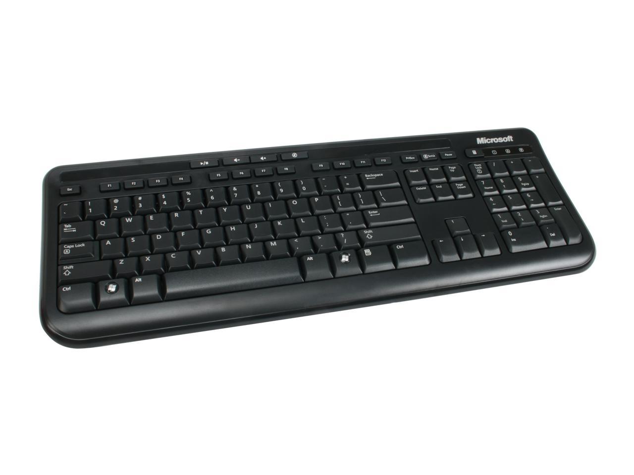 Microsoft Wired Keyboard 600 ANB 00001 Black USB Wired Standard