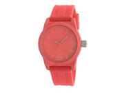 Kenneth Cole Reaction Coral Dial Women's watch #RK2227 Shape: round Material: silicone Dial Color: Matte coral rubberized metal round case Movement: Quartz Display: Analog Fastener: Buckle Color: Multi-Color Gender: women