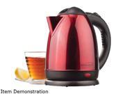 Brentwood Appliances KT 1785 1.5 Liter Stainless Steel Electric Cordless Tea Kettle Red and Black
