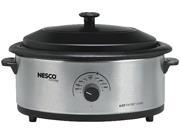 NESCO 4816 25 30 6 Quart Nonstick Roaster Oven Stainless Steel