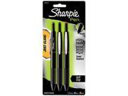 Sharpie 1753177 Retractable Porous Point Pen Fine Pen Point Type Black Blue Red Ink 3 Pack 1 Pack