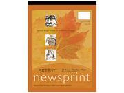 Pacon 3440 Art1st Newsprint Pads 30 lbs. 9 x 12 White 500 Sheets Pad