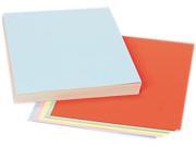 Pacon 5171 Assorted Colors Tagboard 12 x 9 Blue Canary Green Orange Pink 100 Pack