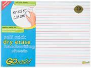Pacon ASB8511LN GoWrite Dry Erase Handwriting Sheets 8 1 4 x 11 Lined 30 Pack