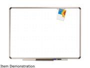 Euro Frame Premium Porcelain Whiteboard 48 X 36 Euro Titanium Aluminum Frame