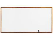 Classic Melamine Whiteboard 96 X 48 Oak Finish Frame