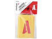 Chartpak CHA01555 Painting Stencil Numbers Letters 2in. Yellow