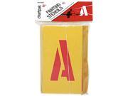Chartpak CHA01560 Painting Stencil Numbers Letters 3in. Yellow