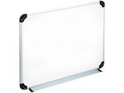 Universal 43722 Dry Erase Board Melamine 24 x 18 White Black Gray Aluminum Plastic Frame