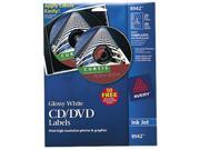 CD Labels Inkjet Glossy 20PK White