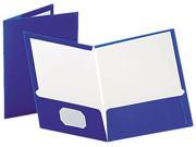 Tops Pendaflex 51701 High Gloss Laminated Paperboard Folder 100 Sheet Capacity Blue 25 Box