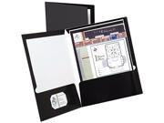 Tops Pendaflex 51706 High Gloss Laminated Paperboard Folder 100 Sheet Capacity Black 25 Box