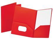 Tops Pendaflex 57411 Twin Pocket Polypropylene Portfolio Red
