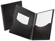 Tops Pendaflex 57454 Double Stuff Gusseted 2 Pocket Polypropylene Folder 200 Sheet Capacity Black