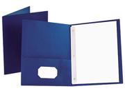 Tops Pendaflex 57702 Twin Pocket Portfolio Tang Clip Letter 1 2 Capacity Royal Blue 25 per Box