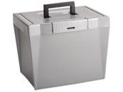 Tops Pendaflex 20862 Portable File Box Letter Plastic 14 7 8 x 11 3 4 x 11 1 4 Steel Gray