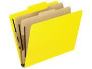 Tops Pendaflex 1257Y Pressguard Classification Folders Letter 6 Section Yellow 10 box