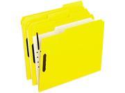 Tops Pendaflex 21309 Folders With Embossed Fasteners 1 3 Cut Top Tab Letter Yellow 50 Box