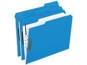 Tops Pendaflex 21301 Folders With Embossed Fasteners 1 3 Cut Top Tab Letter Blue 50 Box