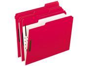 Tops Pendaflex 21319 Folders With Embossed Fasteners 1 3 Cut Top Tab Letter Red 50 Box