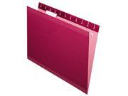 Tops Pendaflex 415215BUR Reinforced Hanging Folders Kraft Letter Burgundy 25 per Box