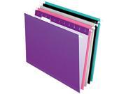 Tops Pendaflex 415215ASST2 Reinforced Hanging Folders Kraft Letter Pastel Colors 25 Box