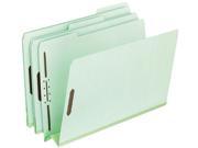 Tops Pendaflex 17182 Pressboard Folders with two 3 Cap Fasteners Letter Green 25 box