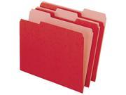 Tops Pendaflex 04311 Recycled Paper File Folders .33 Cut Top Tab Letter Red 100 Box