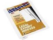 Kleer Fax 81140 80000 Series Legal Index Dividers Bottom Tab Printed Exhibit A 25 Pack
