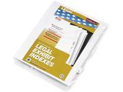 Kleer Fax 80021 80000 Series Legal Index Dividers Side Tab Printed U White 25 Pack