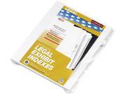 Kleer Fax 80006 80000 Series Legal Exhibit Index Dividers Side Tab F White 25 Pack
