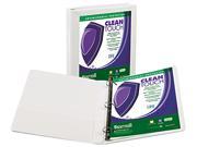 Samsill 16237 Clean Touch Locking D Ring View Binder 1 Capacity White