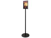 Double Sided Magnetic Sign Stand 8 1 2 X 11 Insert 56 High Clear black