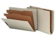 End Tab Classification Folders 2 Dividers Ltr 10 BX GY Green