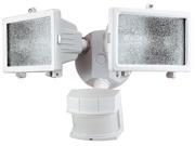 Heathco White 300 Watt White Quartz Halogen Motion Sensing Twin Security Light