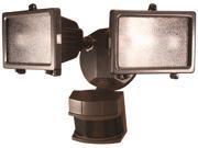 Heathco Bronze 300 Watt Bronze Quartz Halogen Motion Sensing Twin Security Light