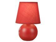 Normande Lighting Red Accent Table Lamp With Bulb Red