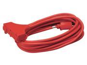Coleman Cable 04217 25 14 3 Red 3 Outlet Round Red Extension Cord