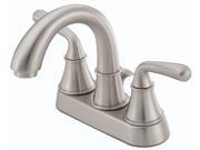Lavatory faucet. Ceramic disc valve. Solid brass pop up drain assembly.50 14NPS connection. 3 hole mount. 1.5 gpm. 5-.75 high spout. Low lead. Bannockburn collection. Length: 10.38. Width: 7.25. Height: 7.88 Handles: Two Holes Required: Three Features: * Lavatory faucet  * Ceramic disc valve  * Solid brass pop up drain assembly  * 1/2 14NPS connection  * 3 hole mount  * 1.5 gpm  * 5-3/4 high spout  * Low lead  * Bannockburn collection  * Brushed Nickel
