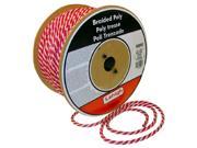 The Lehigh Group RWSBP850W 3 8 X 50 Red White Polypropylene Solid Braid Multifilament Derby Rope