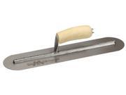 Marshalltown MXS205FR 5 X 20 Round End Finishing Trowel With Curved Wood Handle