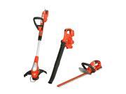 Black Decker 20V Max Lithium Ion Combo Kit Trimmer Sweeper Hedge