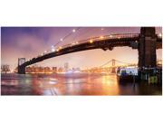 Trademark Fine Art Moises Levy Brooklyn Bridge Pano 1 Canvas Art
