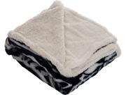Lavish Home Throw Blanket Fleece Sherpa Zebra