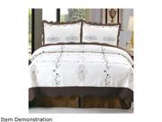 Lavish Home Athena Embroidered Quilt 3 Pc. Set Full Queen